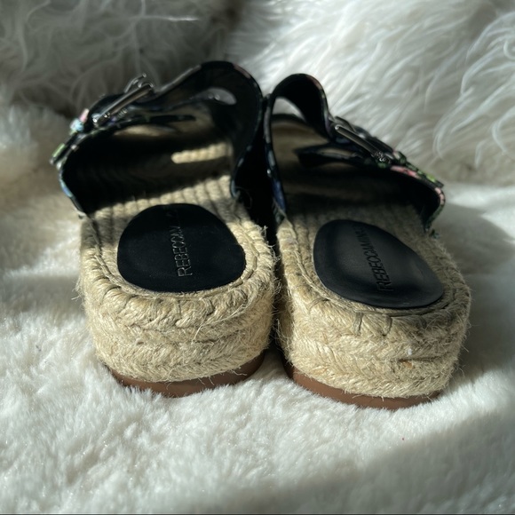 Rebecca Minkoff Women’s Jodi Slide Sandals,Black Flower - Picture 14 of 15